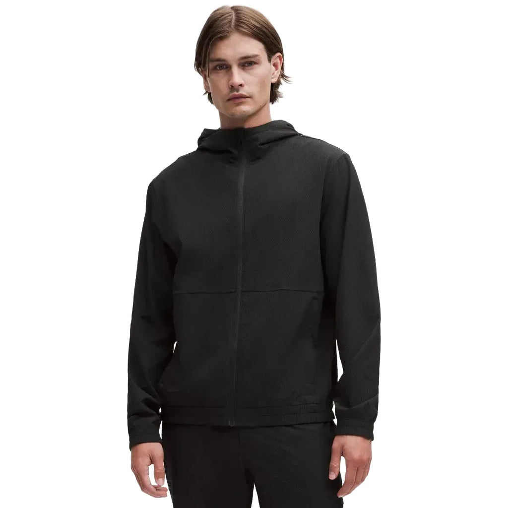 Lululemon Men's License to Train Textured Full Zip in Black