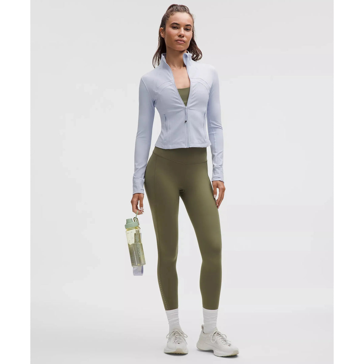 Lululemon Women's Define Cropped Jacket Nulu in Serene Blue