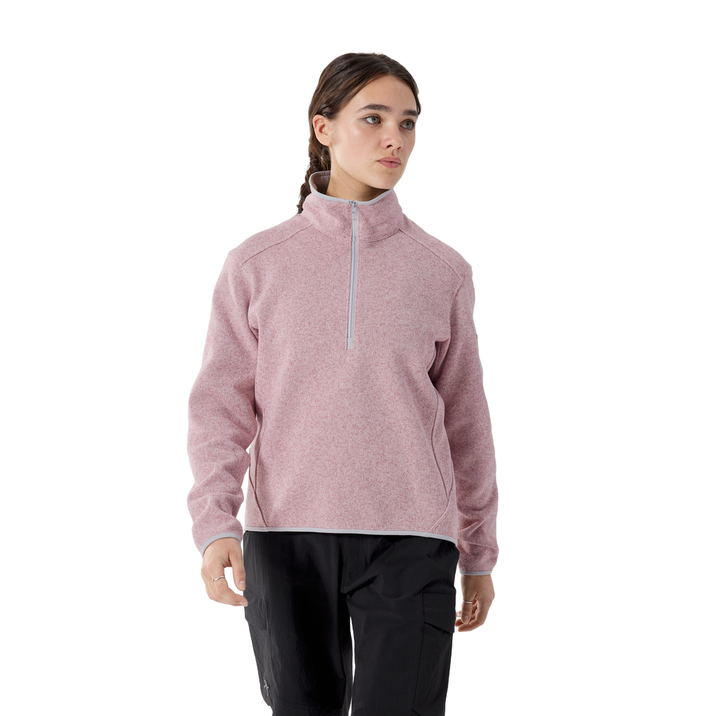 Arc'teryx Women's Covert Zip Neck in Alpine Rose Heather/Solitude