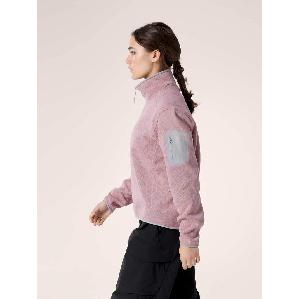 Arc'teryx Women's Covert Zip Neck in Alpine Rose Heather/Solitude