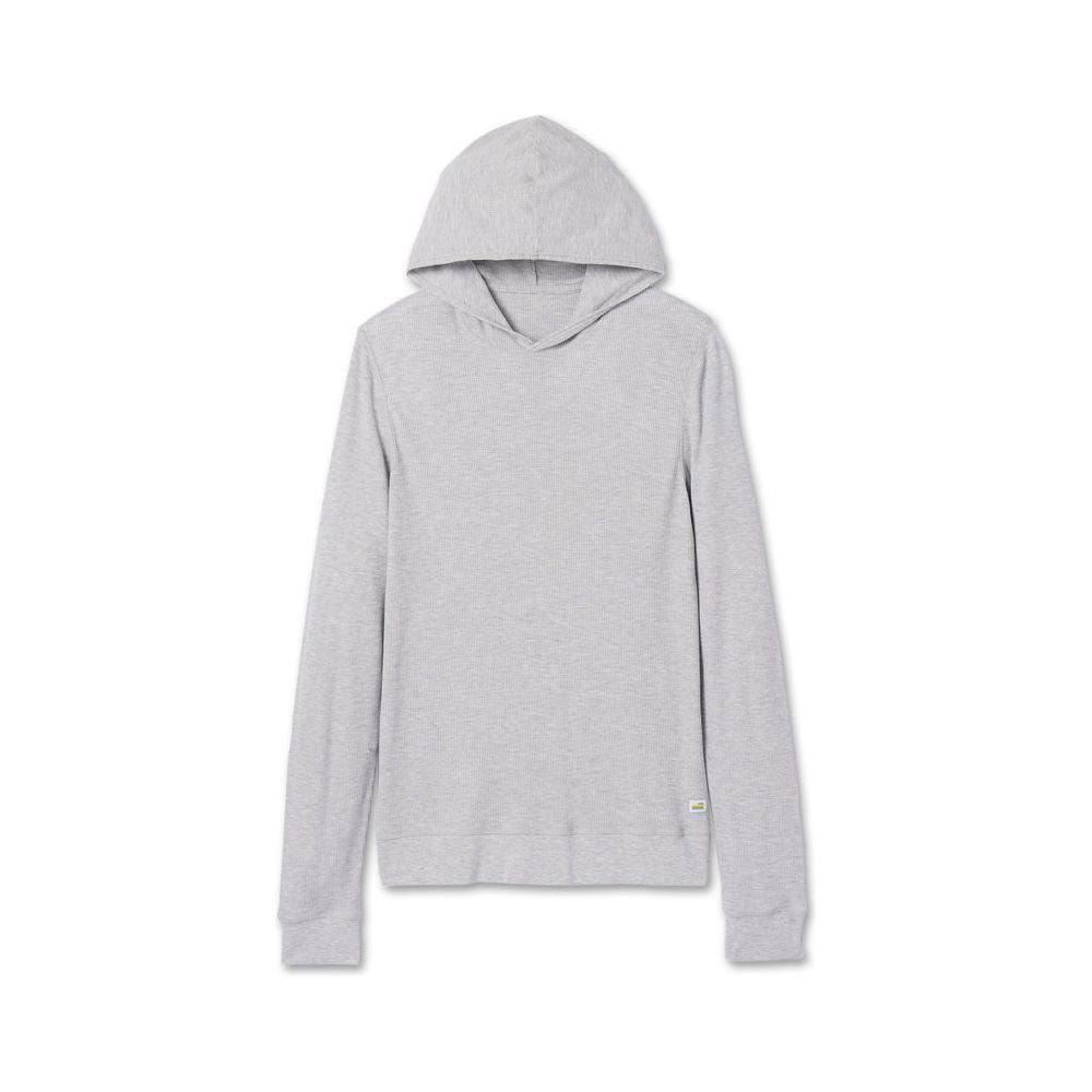 Vuori Men's Waffle Hoodie in Light Heather Grey
