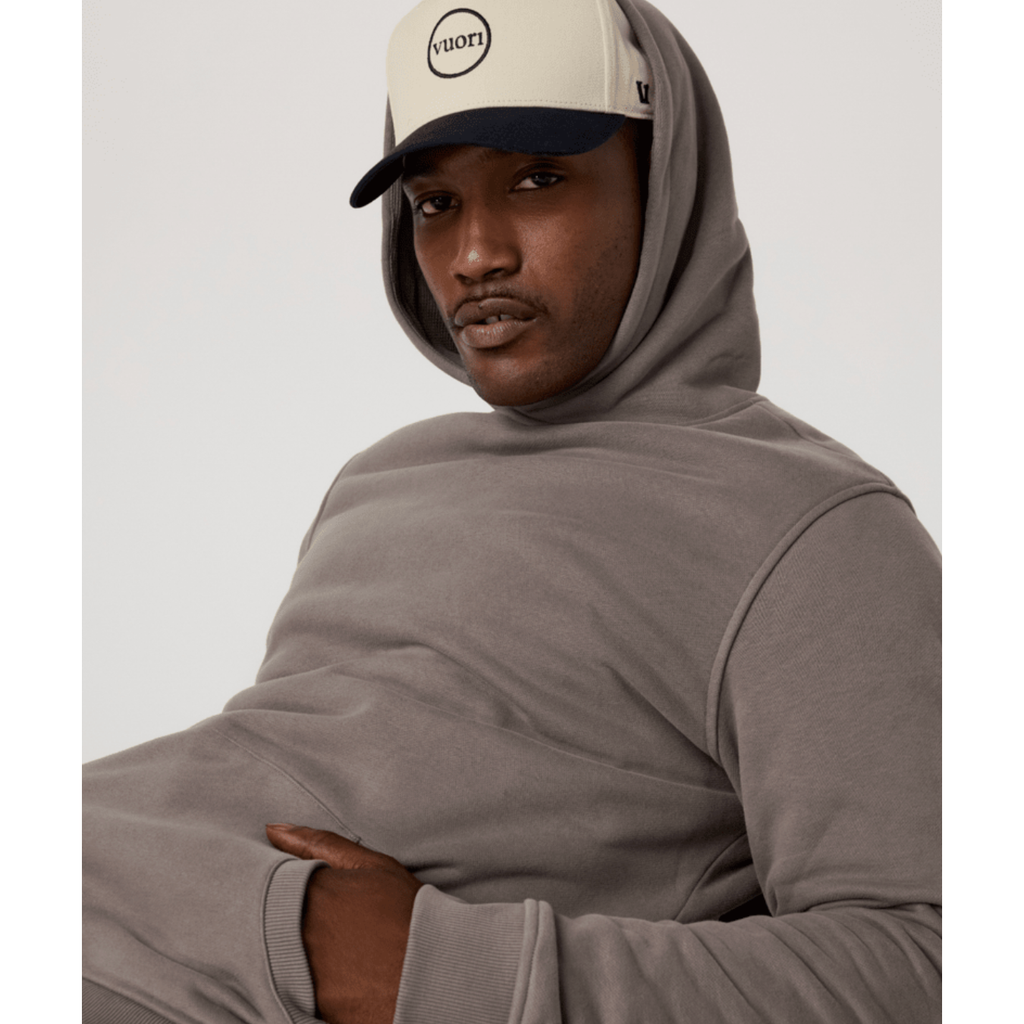 Vuori Men's Seaside Pullover Hoodie in Smokey Taupe