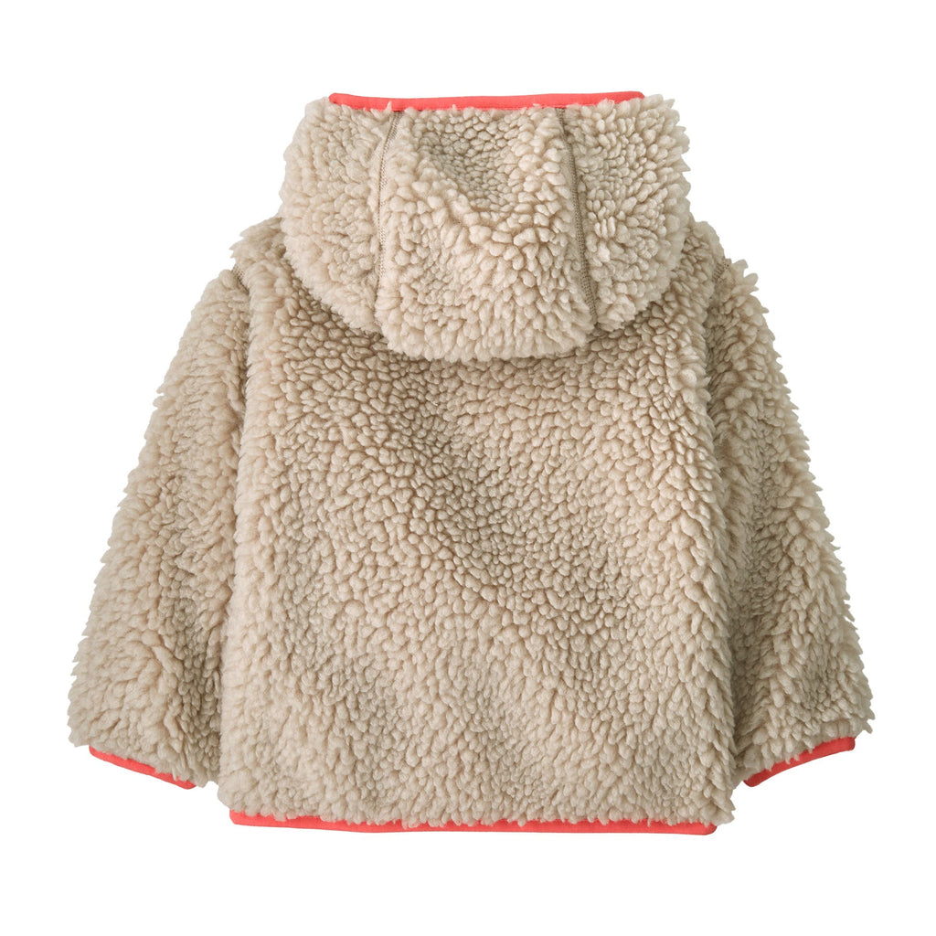 Patagonia Baby Retro-X® Fleece Hoody in Natural w/ Sparkle Pink
