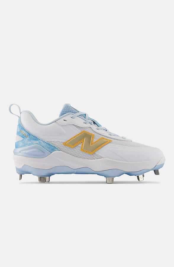 New Balance Women's Velo v5 Athletic Shoes - White/Team Sky Blue And Gold