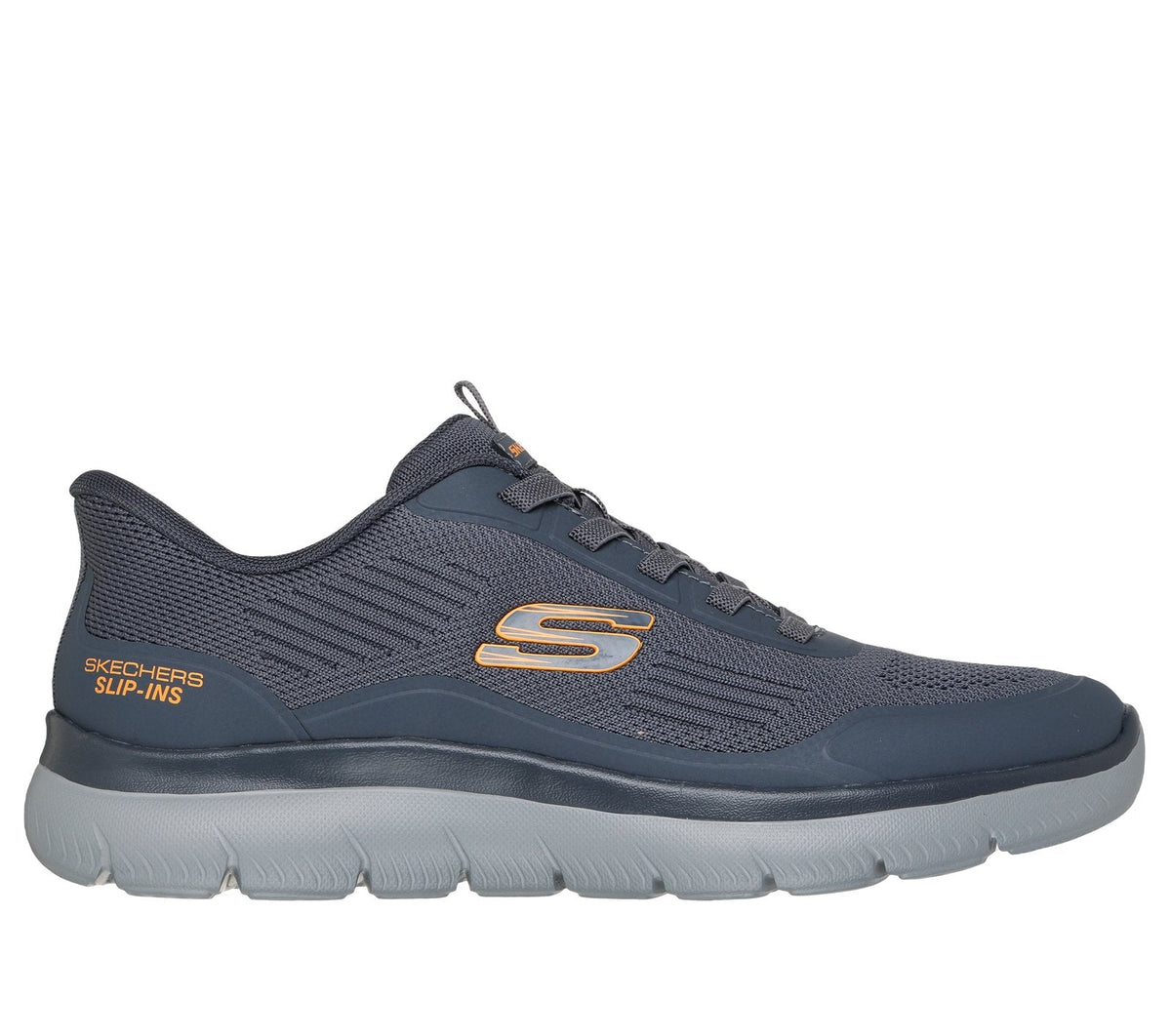 Skechers Slip-ins: Summits - Leyter, CHARCOAL / ORANGE